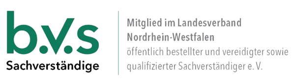 Zertifikat "Mitglied im Landesverband NRW/ b.v.s. Sachverständige"